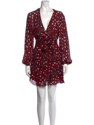Pre-owned A.l.c Silk Mini Dress In Red