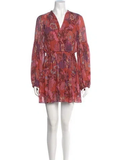 Pre-owned A.l.c Silk Mini Dress In Red