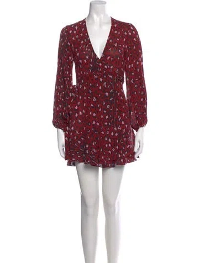 Pre-owned A.l.c Silk Mini Dress In Red