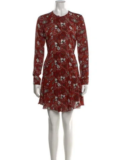 Pre-owned A.l.c Silk Mini Dress In Red
