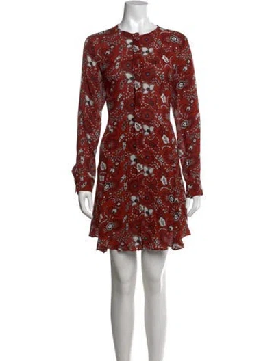 Pre-owned A.l.c Silk Mini Dress In Red
