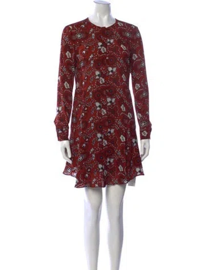 Pre-owned A.l.c Silk Mini Dress In Red