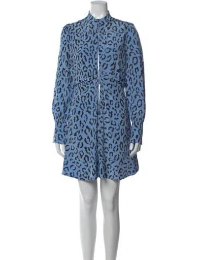 Pre-owned A.l.c Silk Mini Dress W/ Tags In Blue