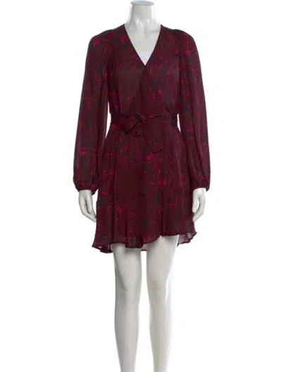 Pre-owned A.l.c Silk Mini Dress W/ Tags In Burgundy