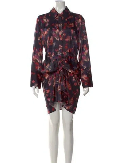 Pre-owned A.l.c Silk Mini Dress W/ Tags In Multi