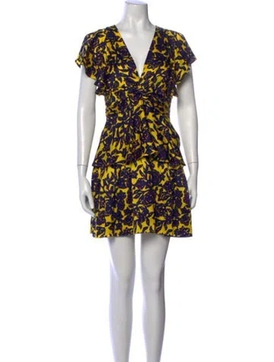 Pre-owned A.l.c Silk Mini Dress W/ Tags In Multi