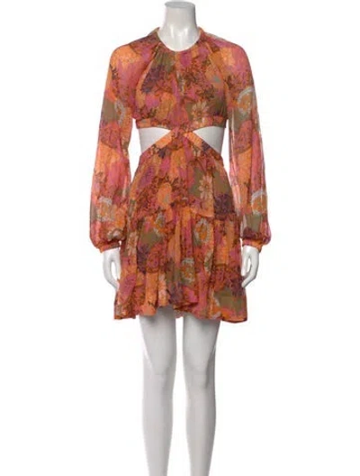 Pre-owned A.l.c Silk Mini Dress W/ Tags In Orange