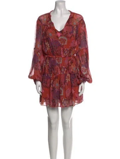 Pre-owned A.l.c Silk Mini Dress W/ Tags In Red