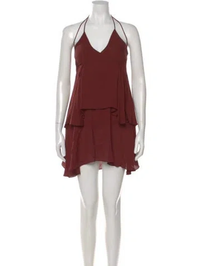 Pre-owned A.l.c Silk Mini Dress W/ Tags In Red