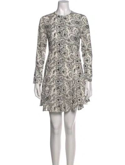 Pre-owned A.l.c Silk Mini Dress In White