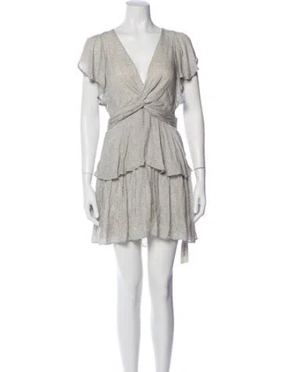Pre-owned A.l.c Silk Mini Dress In White