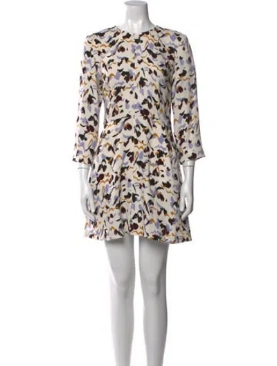 Pre-owned A.l.c Silk Mini Dress In White