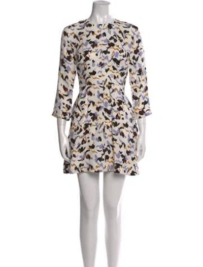 Pre-owned A.l.c Silk Mini Dress In White