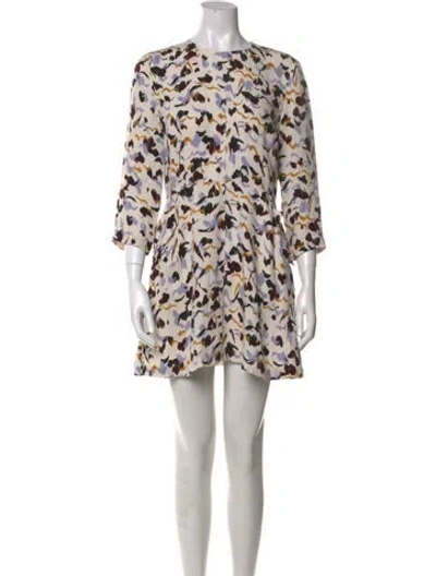 Pre-owned A.l.c Silk Mini Dress In White