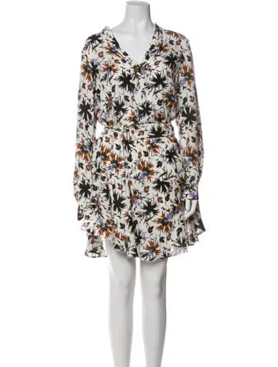 Pre-owned A.l.c Silk Mini Dress In White