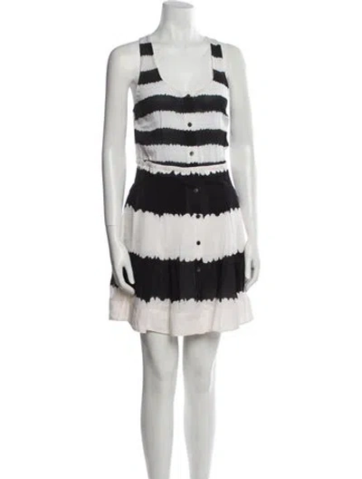 Pre-owned A.l.c Silk Mini Dress In White