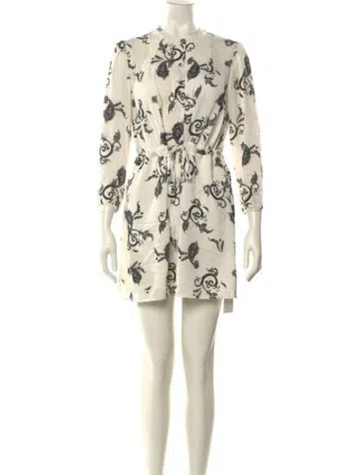 Pre-owned A.l.c Silk Mini Dress In White