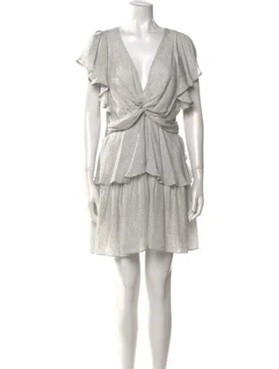 Pre-owned A.l.c Silk Mini Dress In White