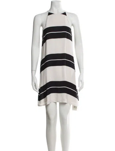 Pre-owned A.l.c Silk Mini Dress In White