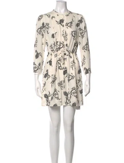 Pre-owned A.l.c Silk Mini Dress In White