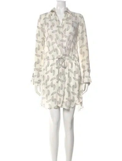 Pre-owned A.l.c Silk Mini Dress In White