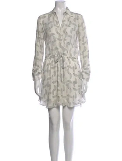 Pre-owned A.l.c Silk Mini Dress In White