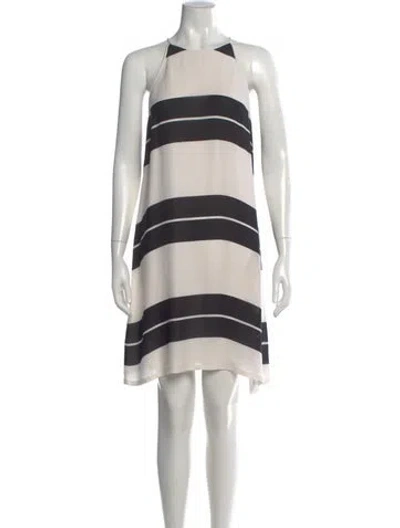 Pre-owned A.l.c Silk Mini Dress In White