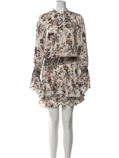 Pre-owned A.l.c Silk Mini Dress In White