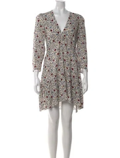 Pre-owned A.l.c Silk Mini Dress In White