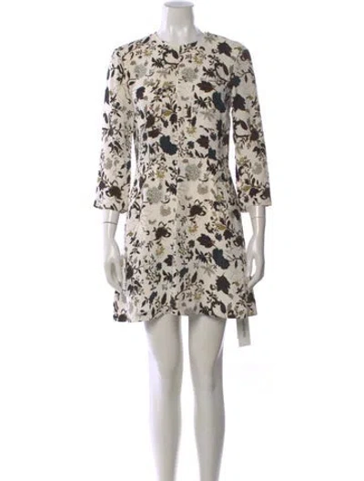 Pre-owned A.l.c Silk Mini Dress In White