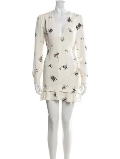 Pre-owned A.l.c Silk Mini Dress In White