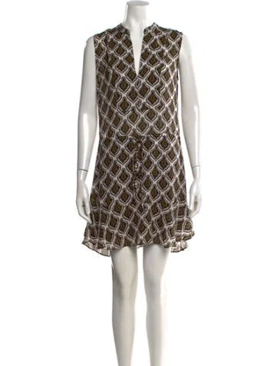 Pre-owned A.l.c Silk Mini Dress In White