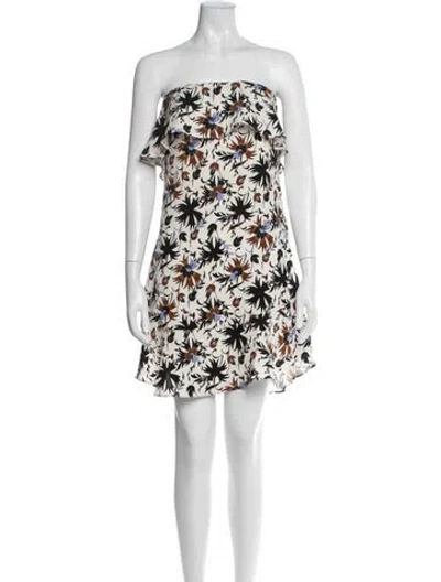 Pre-owned A.l.c Silk Mini Dress In White