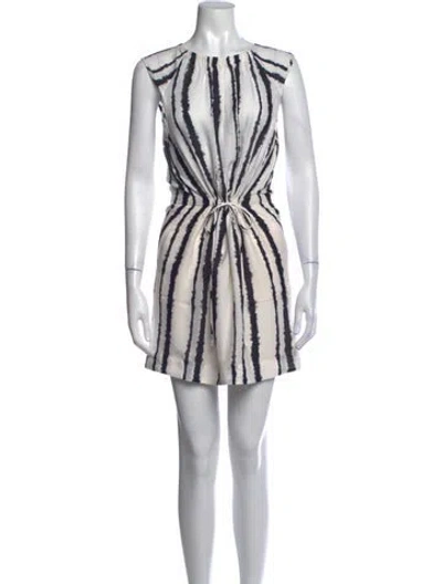 Pre-owned A.l.c Silk Mini Dress In White