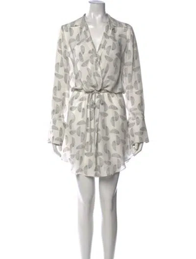 Pre-owned A.l.c Silk Mini Dress In White