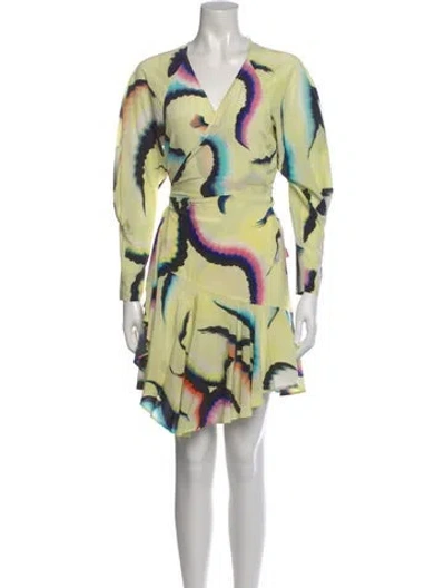 Pre-owned A.l.c Silk Mini Dress In Yellow