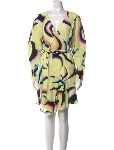 Pre-owned A.l.c Silk Mini Dress In Yellow