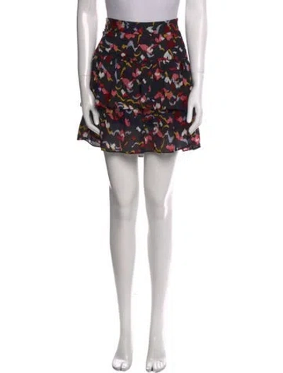 Pre-owned A.l.c Silk Mini Skirt In Black
