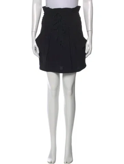 Pre-owned A.l.c Silk Mini Skirt In Black