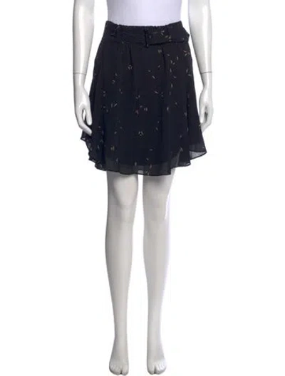 Pre-owned A.l.c Silk Mini Skirt In Black
