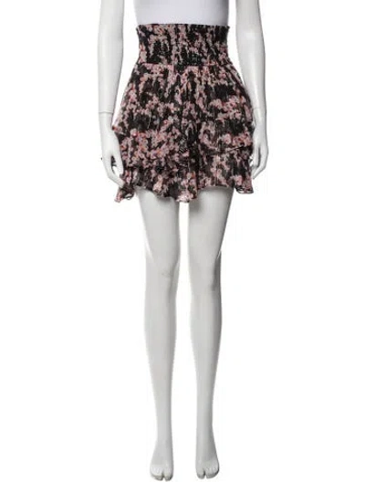 Pre-owned A.l.c Silk Mini Skirt In Black/metallic