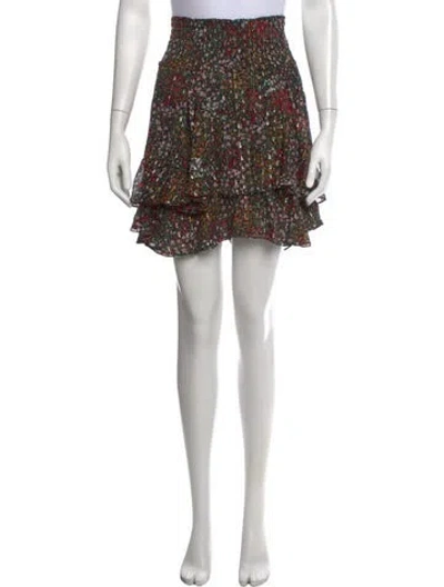 Pre-owned A.l.c Silk Mini Skirt In Black/metallic