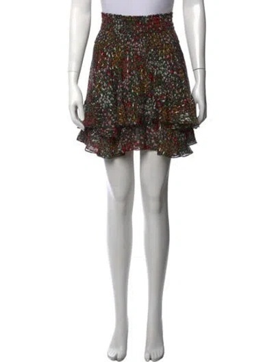 Pre-owned A.l.c Silk Mini Skirt In Black/metallic
