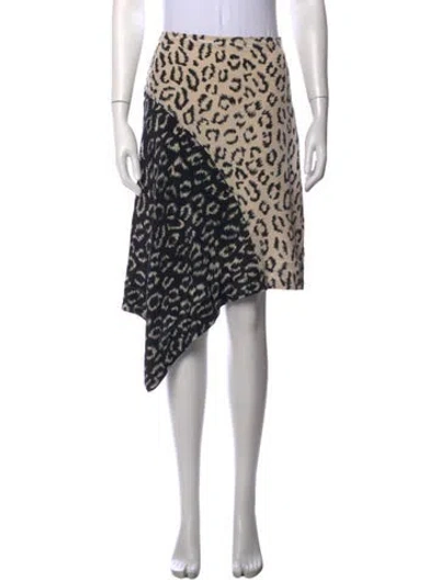 Pre-owned A.l.c Silk Mini Skirt In Black/neutrals