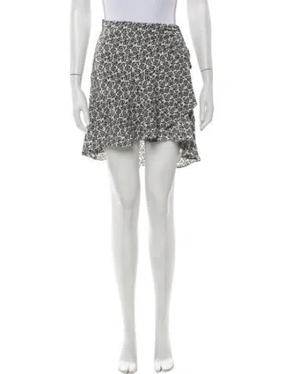 Pre-owned A.l.c Silk Mini Skirt In Black/white