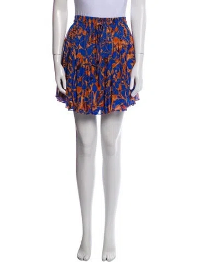Pre-owned A.l.c Silk Mini Skirt In Blue
