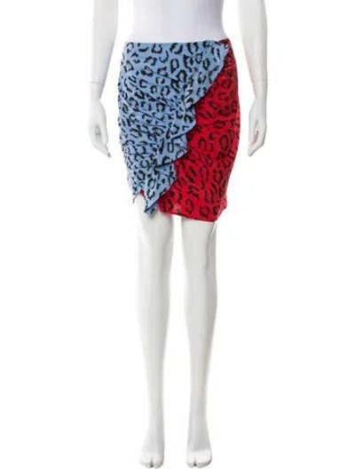 Pre-owned A.l.c Silk Mini Skirt In Blue