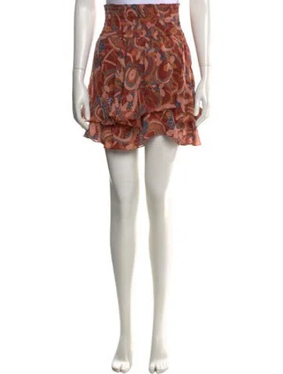 Pre-owned A.l.c Silk Mini Skirt In Brown