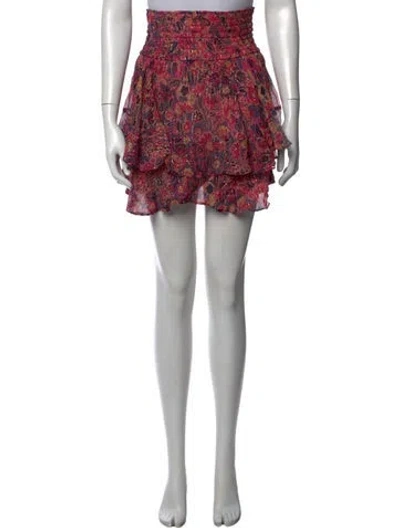 Pre-owned A.l.c Silk Mini Skirt In Metallic/pink