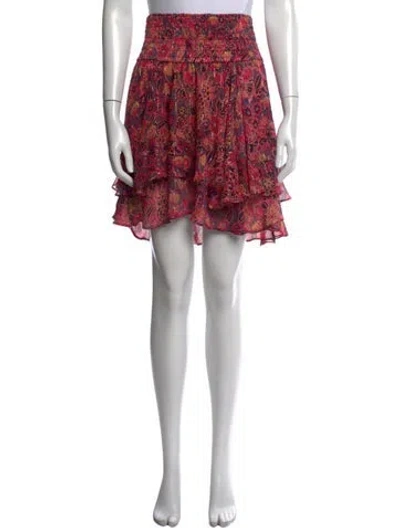 Pre-owned A.l.c Silk Mini Skirt In Metallic/pink